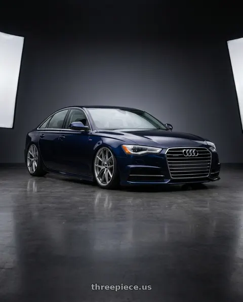2017 Audi A6 with BBS CI-R 5x112 19x8 +44 Platinum Silver Polished Rim Protector wheels