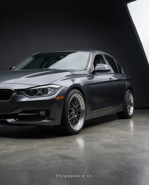 2015 Bmw 320i mineral gray with ESR Wheels SR01 5x120 19x10.5 +22 Gunmetal wheels