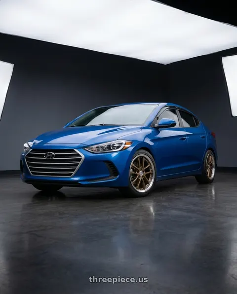 2018 Hyundai Elantra with Vors AR5 5x114.3 17x8 +35 Bronze wheels