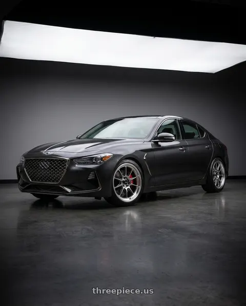 2019 Genesis G70 with Konig 105M Countergram 5x112 19x11 +40 Hyper Chrome W/machined Lip wheels