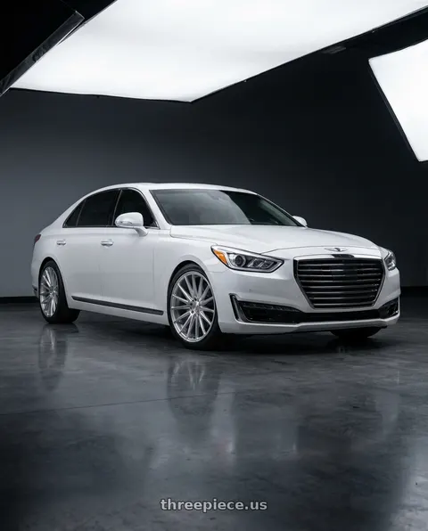 2018 Genesis G90 Ultimate with Axe CF2 5x114 20X8.5+40 SILVER wheels