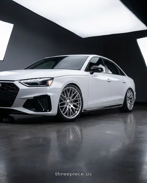 2020 Audi S4 with Avant Garde Wheels M359 5X120 19x10 +25 Hyper Silver wheels