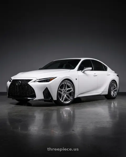 2024 Lexus IS350 F Sport with HERITAGE WHEEL EBISU MONOC 5x114.3 19x9.5 +38 CHROME wheels