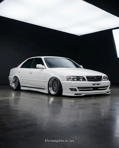 1999 Toyota chaser tourer gp with Work Vs-Xv 5x100 18x7+2 A Disk Brilliant Silver Black wheels