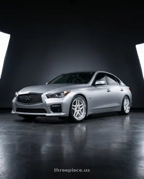 2018 INFINITI Q50 Luxe with ESR Wheels CS15.2 5x114.3 19x8.5 +35 Gloss White wheels