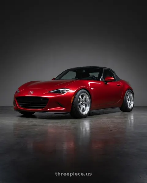 2016 Mazda MX-5 Miata with Vors LT61 4x100/4x114.3 16x7 +35 Silver Machined Face wheels