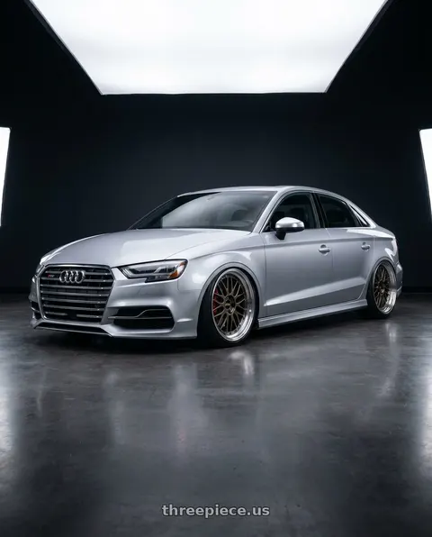 2017 Audi RS3 with BBS LM 5x112 20x10 +22 Black Barrel/Selenite Bronze Center/Machined Lip 82mm PFS/Clip Required wheels