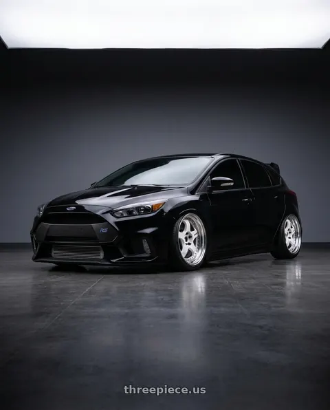 2017 Ford Focus RS with Work Meister S1 3P 5x108 19x9+48 A Disk White wheels