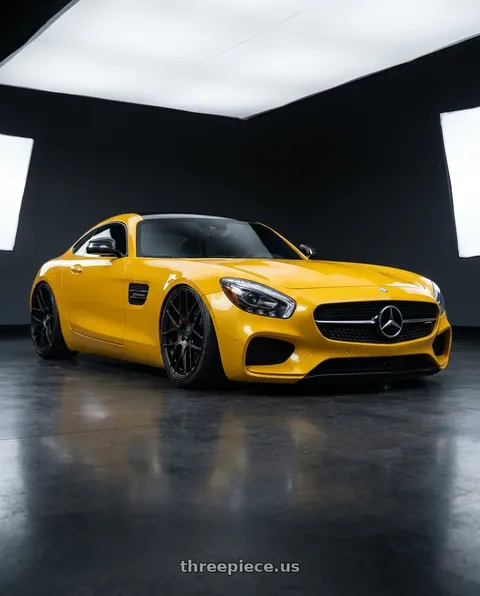 2019 Mercedes-Benz AMG GT with Aodhan AFF2 5x112 19x9.5+35 Matte Black wheels