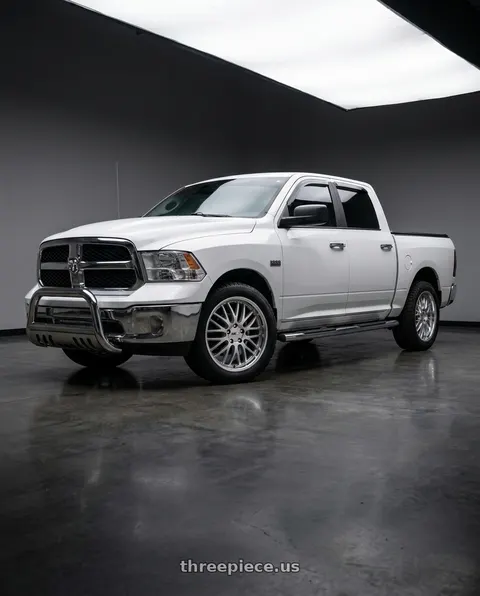 2015 Ram 1500 with Cray MANTA 5X120.65 19X10.5 +65 HYPER SILVER W/ MIRROR CUT LIP wheels