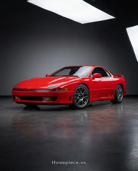 1993 Mitsubishi 3000GT VR-4 with Konig MRK1 5X114.3 19x8.5+43 Hyper Carbon - Gloss Black Gear Cap/Logo/Cover Plate wheels