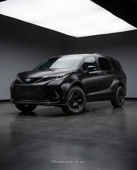 2025 Toyota Sienna with Volk Racing TE37 SAGA S-PLUS 5x114.3 17x7.5+44 Gloss Black wheels