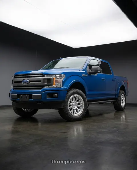 2019 Ford F-150 XLT with Fuel 1PC TALON 6x135 20x9 +20 Gloss Silver W/ Machined Face wheels
