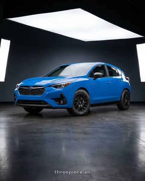 2024 Subaru Impreza RS with Motegi MR118 MS7 5X114.3 17X8 +32 MATTE BLACK wheels