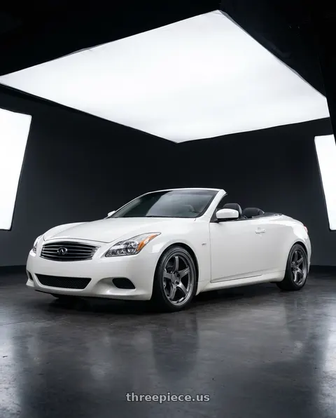 2009 INFINITI G37 with Gram Lights 57CR 5x114.3 19x9.5 +35 GLOSSY GRAY wheels