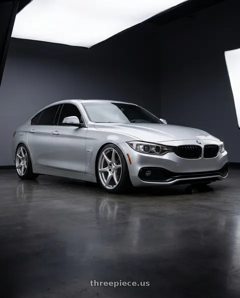 2018 BMW 430i with Kansei K11S Tandem 5X112 19x9.5 22 Hyper Silver wheels