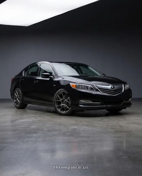 2015 Acura RLX with Konig Ampliform 5x112 18x8.5+43 Dark Metallic Graphite wheels