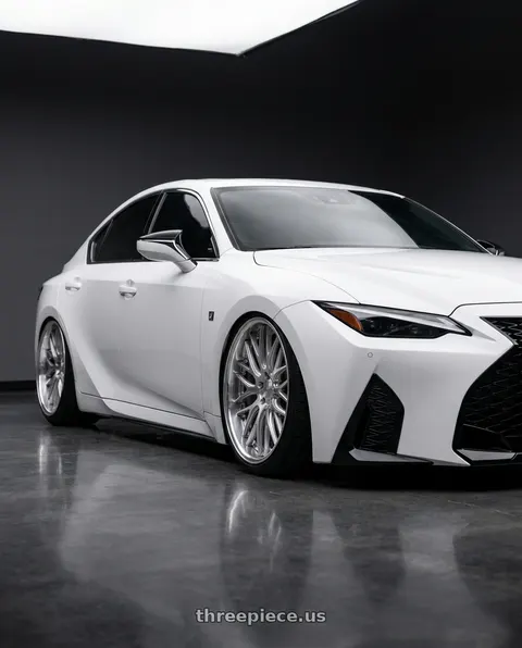2022 Lexus IS300 with Work Gnosis Gr204 5x114.3 20x8.5+45 W Disk Composite Buffed And Brushed wheels