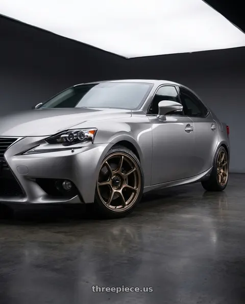 2013 Lexus IS F with Konig Ultragram 5x100 18x8.5+38 Carbon Bronze Metallic Knurled Bead wheels