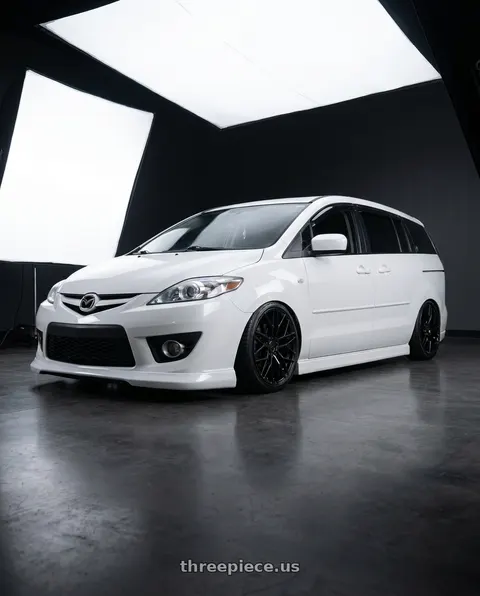 2010 Mazda 5 with KATANA RACING KR01 5x100 17x7.5 +40 Matte Black wheels