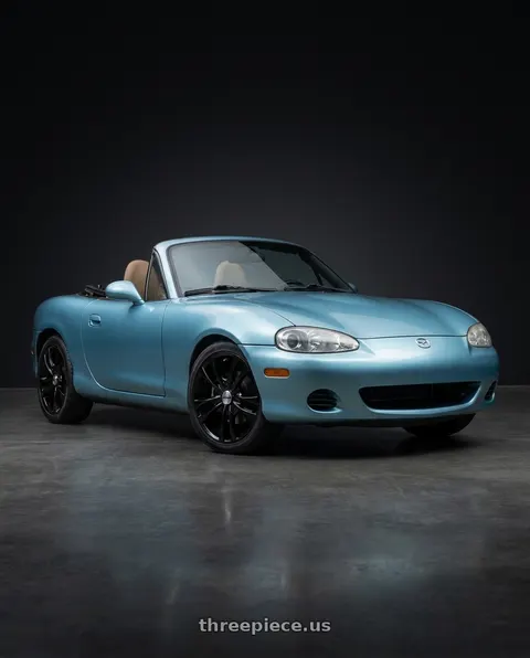 2002 Mazda Miata with TOUREN TR22 3222 4x100/4x114.3 16x7 +40 GLOSS BLACK wheels