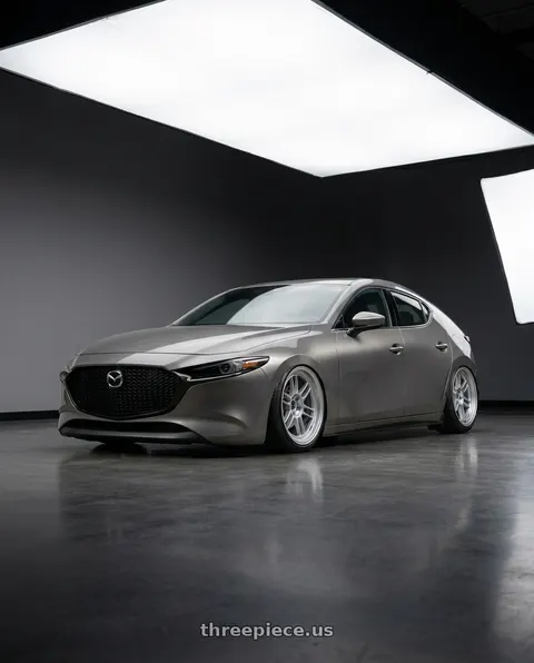 2023 Mazda 3 with Enkei RPF1RS 5x114.3 18x9.5+12 Silver wheels
