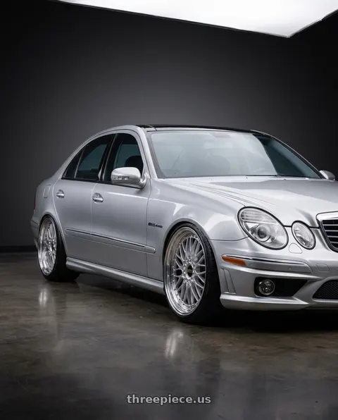 2006 Mercedes-Benz E55 AMG with BBS Super 5x112 19x10 +40 Diamond Silver wheels