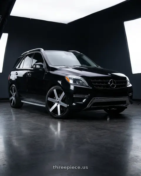 2014 Mercedes-Benz ML550 with Strada Coda Blank 24x10 +15 Gloss Black Machined wheels