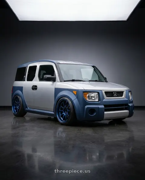 2006 Honda Element with Volk Racing CE28N-PLUS 5x114.3 18x10.5+15 Mag Blue wheels
