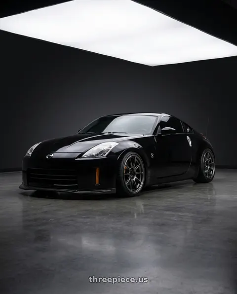 2006 Nissan 350Z with WedsSport TC105X 5x114.3 18x9.5+10 EJ Titan Face: RR wheels