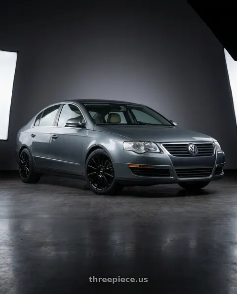 2006 Volkswagen Passat with V�xx Casina 5x112/5x120 16x7+40 Gloss Black wheels