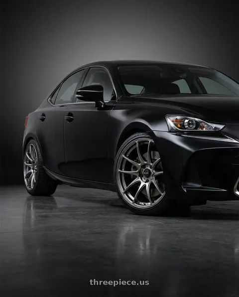 2020 Lexus IS300 with Vors TR4 5x114.3 18x9.5  +35 Hyper Black wheels