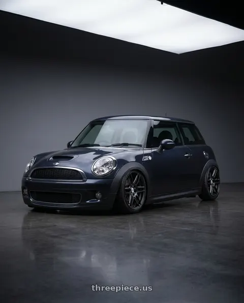 2010 Mini Cooper with Niche 1PC M106 NR6 4X100/4X108 17X7.5 +45 MATTE BLACK MILLED wheels