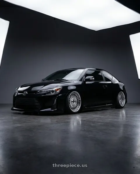 2014 Scion tC with Work Emitz Black Polish 5x100 19x7.5 +0 wheels