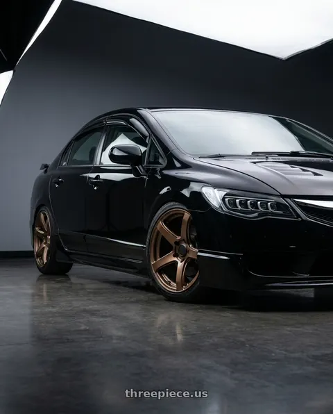 2008 Honda Civic Si with Enkei Cyclone 6x139.7 17x9+0 Gloss Bronze wheels