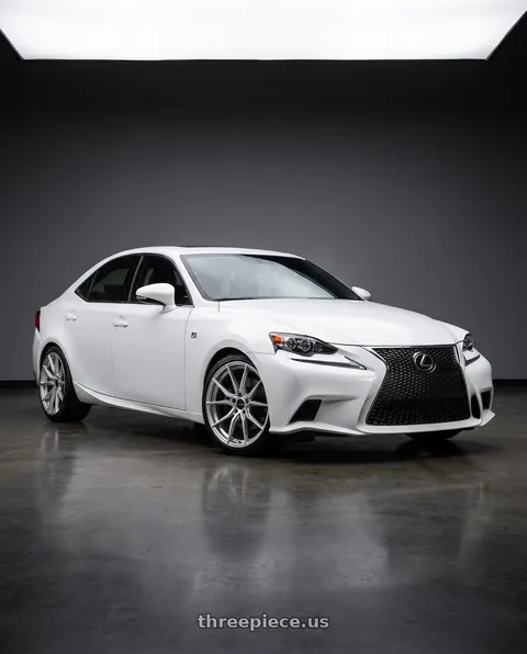 2016 lexus is with Advanti Racing 80S Hybris 5x114.3 19x8.5 +45 Silver with Machined Face wheels