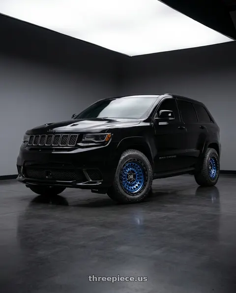 2021 Jeep Grand Cherokee with Black Rhino SENTINEL 5X127 17X8.5 -18 COBALT BLUE W/ BLACK RING wheels