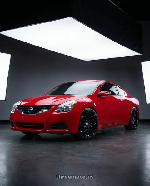 2010 Nissan Altima with Azara AZA-540 5x114.3/5x120 22x8.5 +38 Gloss Black wheels
