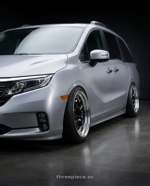 2024 Honda Odyssey with Work Meister S1 3P 5x120 19x8.5+45 L Disk Black wheels
