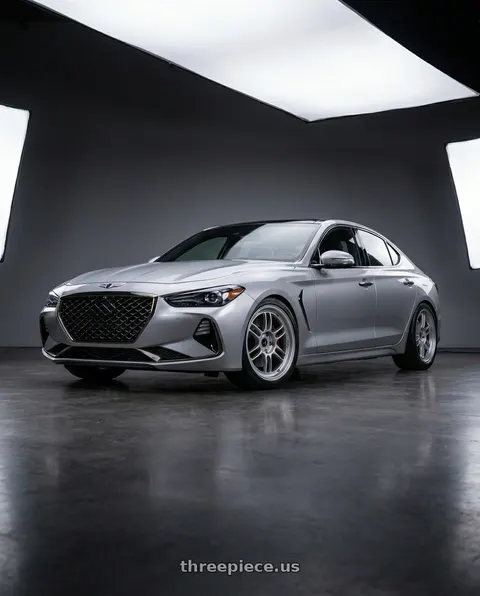 2021 Genesis G70 Sport with Enkei RPF1 5x114.3 18x8+35 Silver wheels