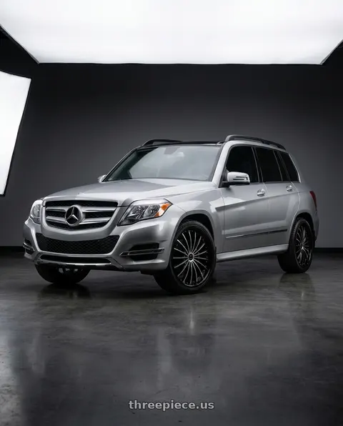 2015 Mercedes-Benz GLK350 4Matic with Cavallo CLV-32 5x112/5x114.3 20x8.5 +35 Gloss Black & Machined wheels