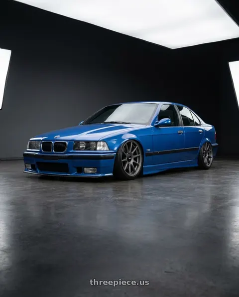 1995 BMW M3 with Rotiform 1PC R128 CVT 5X100/5X112 19X8.5 +45 MATTE ANTHRACITE wheels