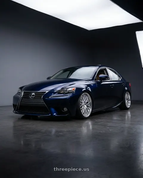 2015 Lexus IS250 with Work Gnosis Gr204 5x114.3 19x9.5+45 A Disk Brush Silver Clear wheels