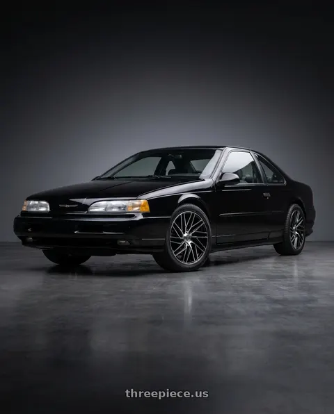 1993 Ford Thunderbird with Edge Street 355MB 5x108 / 5x114.3 18x8 +40 Gloss Black Machined Face wheels