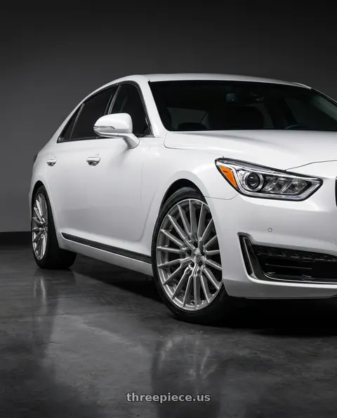 2018 Genesis G90 Ultimate with Niche 1PC M251 PREMIO 5X114.3 20X10.5 +40 PLATINUM BRUSHED wheels