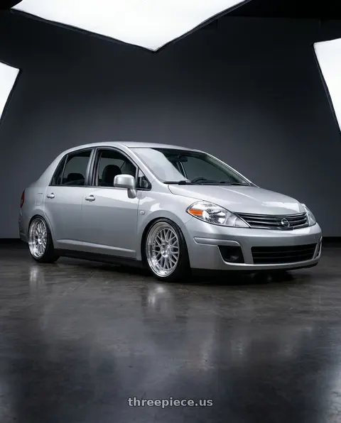 2007 Nissan Tiida with ESR Wheels SR SERIES SR01 5x100 18x8.5 +30 Hyper Silver wheels