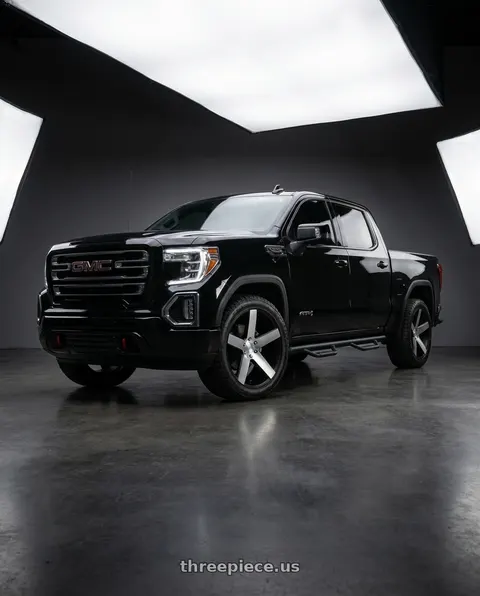 2022 GMC Sierra 1500 Limited with DUB 1PC S217 BALLER 5X127 26X10 +11 GLOSS BLACK BRUSHED wheels