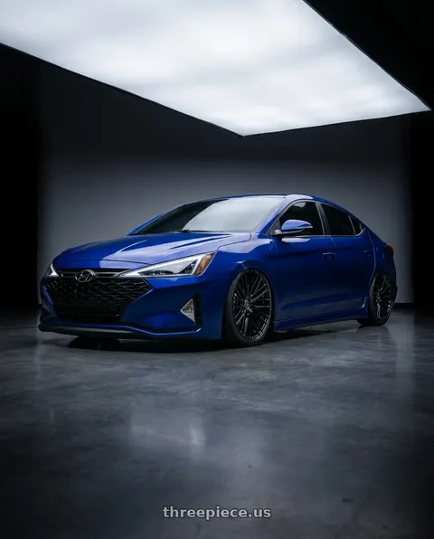 2020 Hyundai Elantra Sport with Arvano ART-1 6x135 24x9.5 +18 Gloss Black wheels