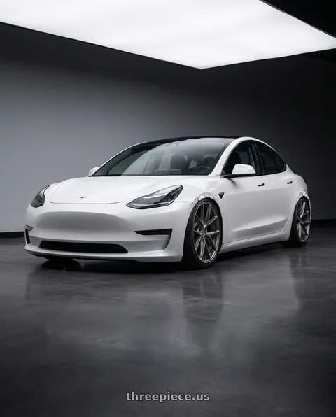 2023 Tesla Model 3 with Niche 1PC M116 MISANO 5X114.3 19X8.5 +45 MATTE GUN METAL wheels
