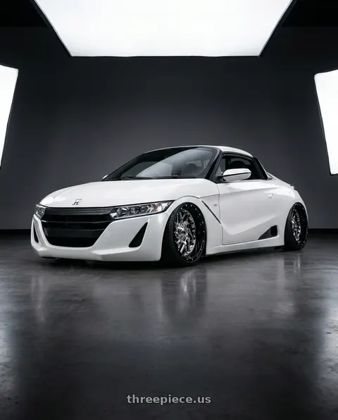2016 Honda s660 with Fuel 2PC D211 TRITON 8X170 20X12 -44 CHROME PLATED GLOSS BLACK LIP wheels
